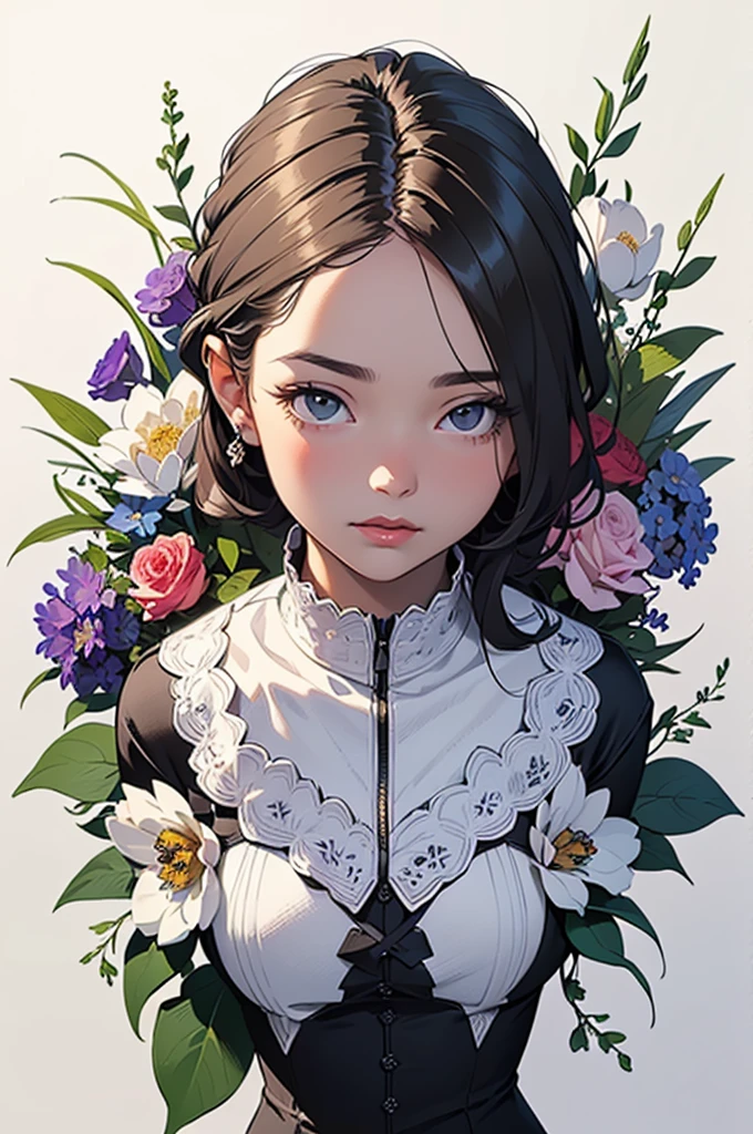 (masterpiece,super high quality),(Ultra-detailed,Perfect drawing),
Botanical Art,Flower Art,Art Deco,(Floral:1.2),Vibrant colors,colorful,
Amazing details, Anatomically correct,

alone,girl,(White: 1.5),

(Photographed from diagonally above),Accurate drawing,Detail view,Sense of luxury,Open,functional,