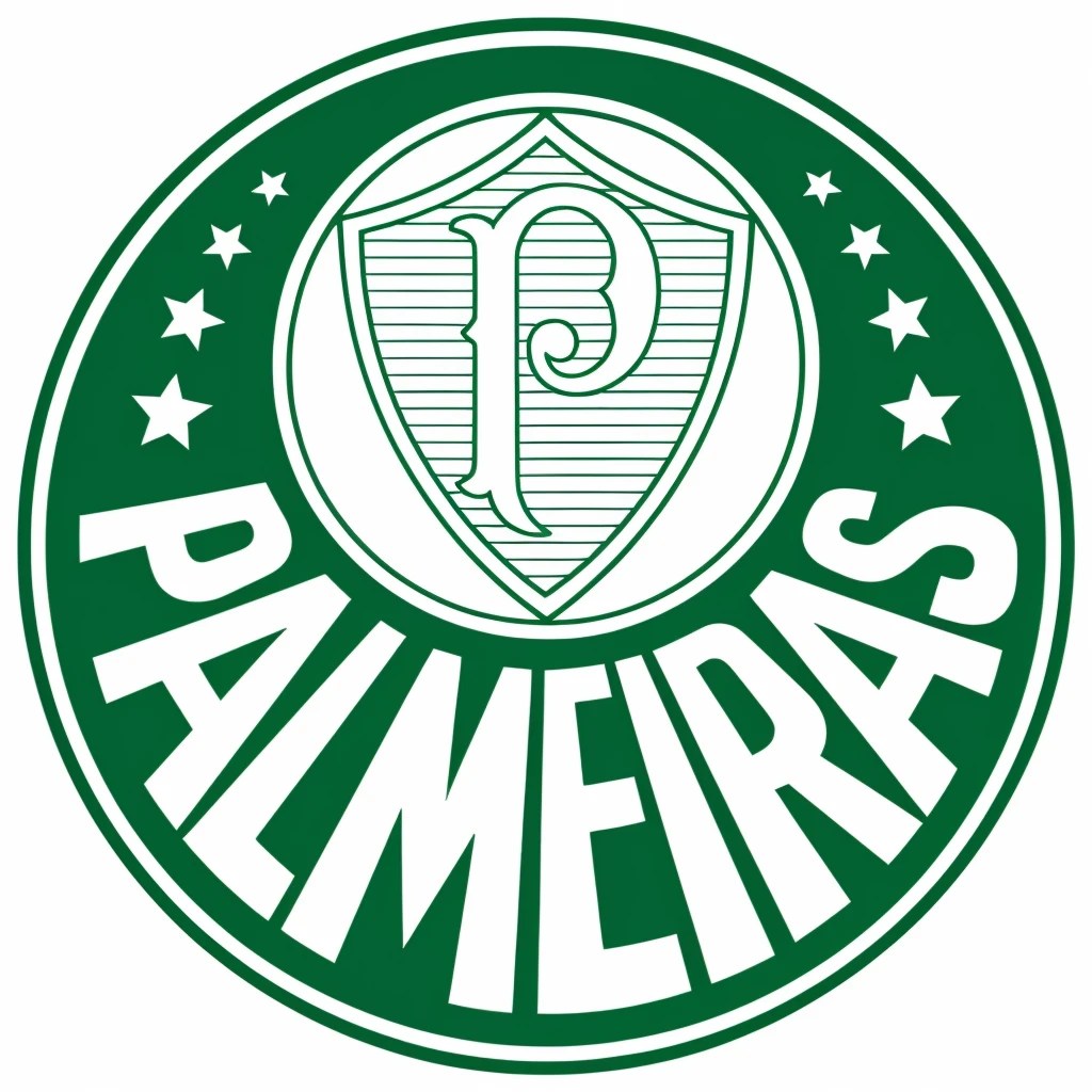 A lion wearing a Palmeiras shirt