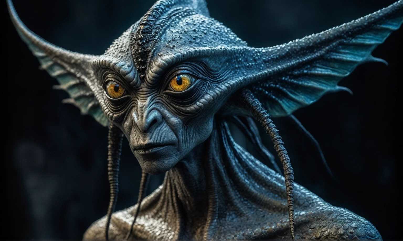 full body length shot,nerd graphite  Alien Entity,native africa slave ,nowadays azctec central city,Cinematic,soft colors, Technicolor,natural skin textures, hyper realism, hyper detailed,Extremely detailed,High contrast,Masterpiece,Realistic,Ultra Detailed, intricate details,realistic humid leather,extremely intricate details,Epic Realistic, cinematic style, irina yermolova,high contrast,hdr,extremely detailed, [deep night landscape],masterpiece, intricate details, eyes extremely detailed, high detailed eyes,8k resolution,retina, Nikon Z9,Korea,orc,Egypt, Pisces, transition between two art styles, Double contact, X-ray, Creative, vivid light, fantasy, Abstract, Surrealism, super detailed, high resolution,insanity wear,skin  almost translucent,  symbols of mourning and gothic elements, further emphasizing its dark air,Mestichino,Light particles,chaos,starfish's leather
