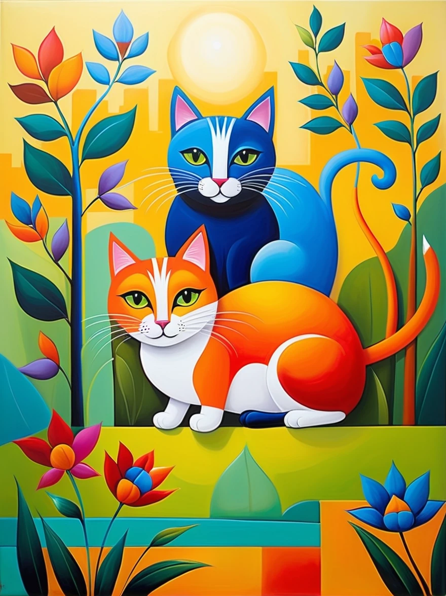 feline animal painting, Iwona Lifsches