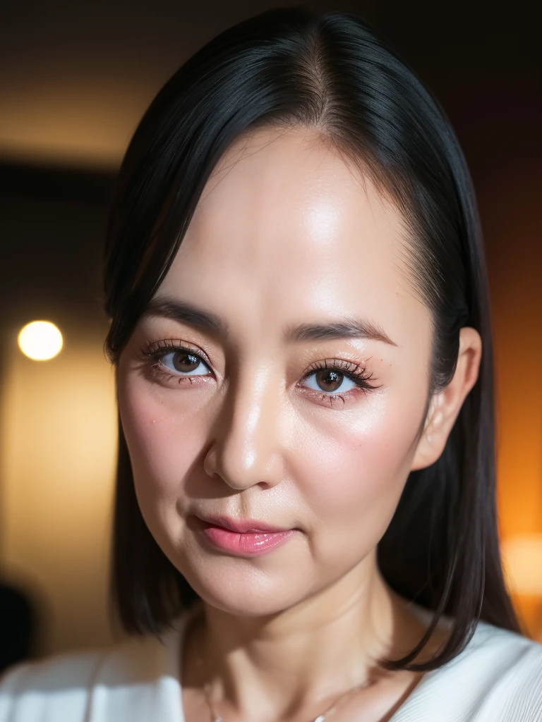 日本人 Mature Woman, (alone), 50 years old, (Wrinkles around the eyes:1.2), Large Breasts, Mature Woman, Chubby body type（（（Stand upright, facing the center of the screen。））Glamour, sexyな, Chromo White Skin, View your viewers、Oversized breasts、Sleeveless knit tight fit knit dresuchimuchi、High heels、smile、Night in the City、??????????、Brow wrinkles、High resolution、high resolution、、masterpiece、Frustrated and accurate、sharp、At the Beach((日本人 Mature Woman、)From the chest up、High resolution、high resolution、High detail、、((日本人 Mature Woman、60 years old))、 1 Female, (Wearing a black blouse:1.2), Beautiful Japanese actresses,50 years old、 (RAW Photos, Highest quality), (reality的, Photorealistic:1.4), masterpiece, Very delicate and beautiful, Very detailed, 2k wallpaper, wonderful, finely, Very detailed CG Unity 8K 壁紙, Very detailedな, High resolution, Soft Light, Beautiful detailed girl, Very detailed目と顔, Beautiful and detailed nose, Beautiful and detailed, Cinema Lighting,, Square face, Long Hair, View your viewers, jewelry, reality, sexy, Short skirt outfit, Classroom Background , Free pose