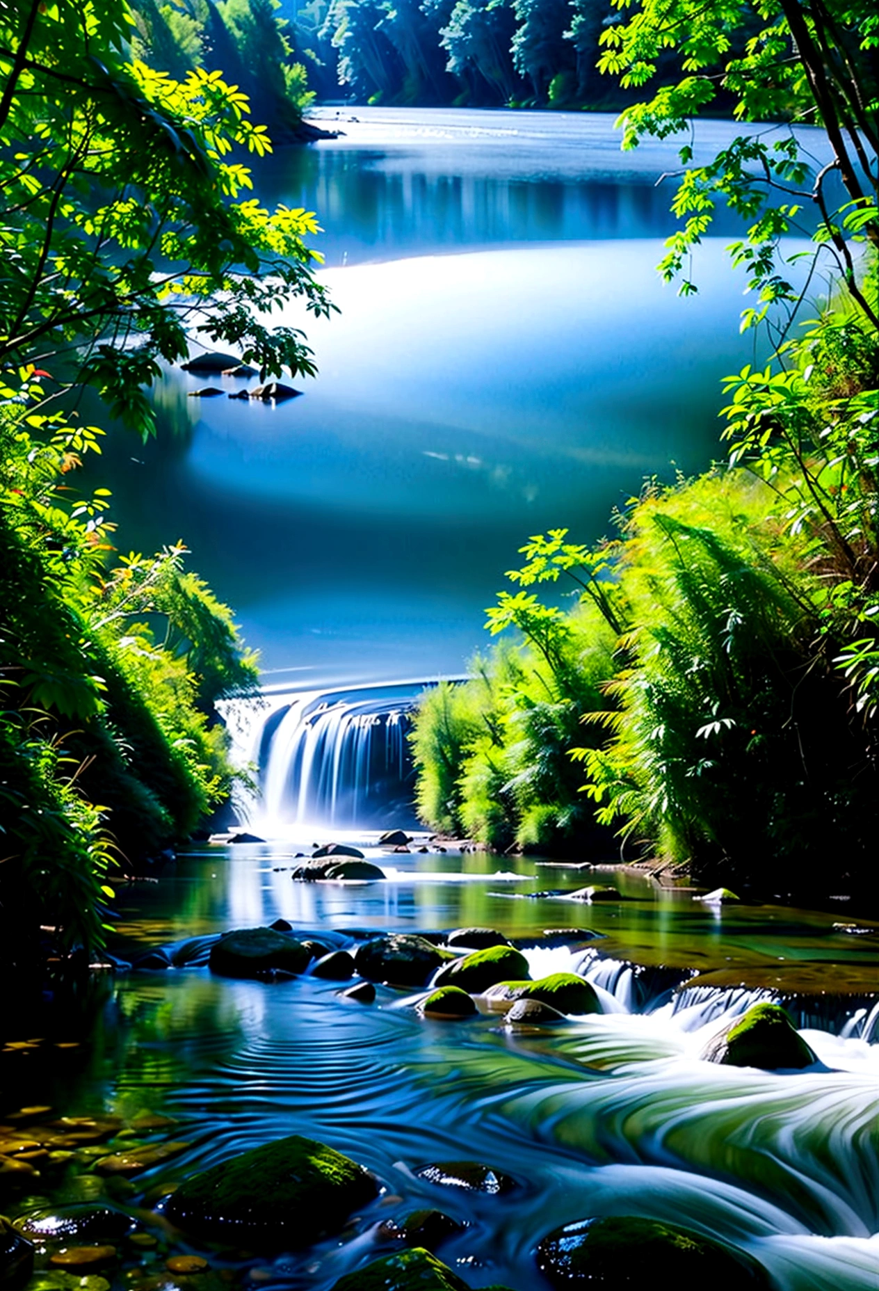 river、fresh water、in the forest、nature