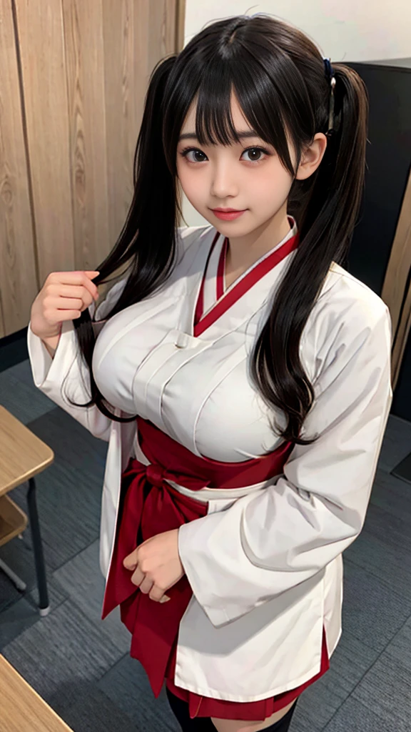 giganticbreasts、gaunt、Twin tail hair、japanese maid outfit、Primary school students、Big valley