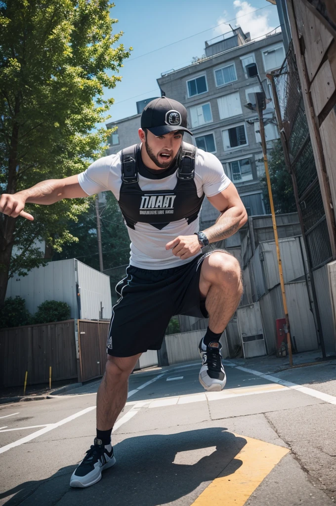 Create a thumbnail related to shooting games and write insane moves above it