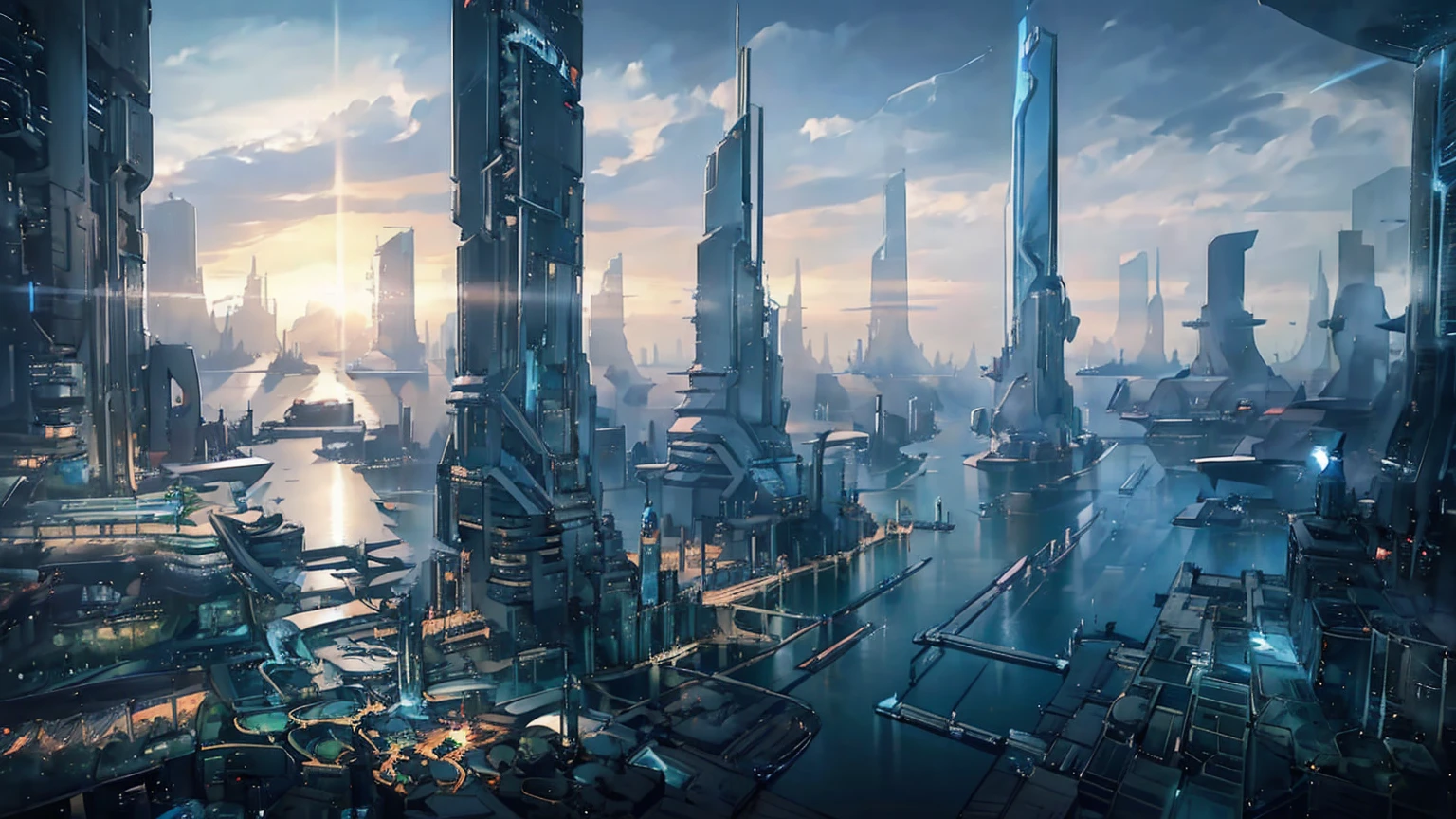 (Best quality,4K,8K,A high resolution,Masterpiece:1.2),Ultra-detailed,(Realistic,Photorealistic,photo-realistic:1.37),Futuristic floating city,Futuristic technology,Huge urban high-tech tablet platform,Airship,Floating in the sky,Futuristic city,Small airships around,High-tech hemispherical platform,Colorful lights,Advanced architecture,modernn architecture,skyscrapper,Access the cloud,Scenic beauty,view over city,Impressive design,Blend seamlessly with nature,energetic and vibrant atmosphere,Futuristic transportation system,Parking is suspended,Transparent path,Lush greenery,Sky gardens,cascading waterfalls,Magnificent skyline,reflections on the water,Sparkling river,Architectural innovation,futuristic skyscrapers,Transparent dome,The shape of the building is unusual,Elevated walkway,Impressive skyline,Glowing lights,Futuristic technology,Minimalist design,Scenic spots,Panoramic view,Cloud Piercing Tower,Vibrant colors,epic sunrise,epic sunset,Dazzling light display,magical ambiance,The future city,Urban Utopia,LuxuryLifestyle,Innovative energy,sustainable development,Smart city technology,Advanced infrastructure,Tranquil atmosphere,Nature and technology live in harmony,Awesome cityscape,Unprecedented urban planning,Architecture connects seamlessly with nature,High-tech metropolis,A cutting-edge engineering marvel,The future of urban living,Visionary architectural concept,Energy-efficient buildings,Harmony with the environment,A city floating above the clouds,Utopian dreams become reality,The possibilities are endless,State-of-the-art transportation network,Green energy integration,Innovative materials,Impressive holographic display,Advanced communication system,Breathtaking aerial view,Quiet and peaceful environment,Modernist aesthetics,Ethereal beauty