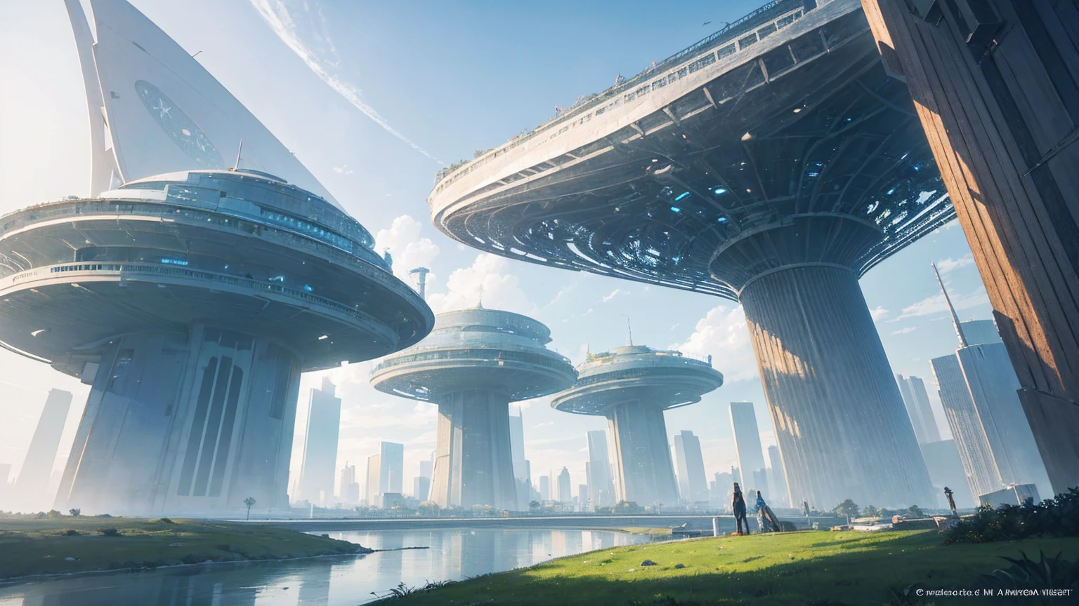 (Best quality,4K,8K,A high resolution,Masterpiece:1.2),Ultra-detailed,(Realistic,Photorealistic,photo-realistic:1.37),Futuristic floating city,Futuristic technology,Huge urban high-tech tablet platform,Airship,Floating in the sky,Futuristic city,Small airships around,High-tech hemispherical platform,Colorful lights,Advanced architecture,modernn architecture,skyscrapper,Access the cloud,Scenic beauty,view over city,Impressive design,Blend seamlessly with nature,energetic and vibrant atmosphere,Futuristic transportation system,Parking is suspended,Transparent path,Lush greenery,Sky gardens,cascading waterfalls,Magnificent skyline,reflections on the water,Sparkling river,Architectural innovation,futuristic skyscrapers,Transparent dome,The shape of the building is unusual,Elevated walkway,Impressive skyline,Glowing lights,Futuristic technology,Minimalist design,Scenic spots,Panoramic view,Cloud Piercing Tower,Vibrant colors,epic sunrise,epic sunset,Dazzling light display,magical ambiance,The future city,Urban Utopia,LuxuryLifestyle,Innovative energy,sustainable development,Smart city technology,Advanced infrastructure,Tranquil atmosphere,Nature and technology live in harmony,Awesome cityscape,Unprecedented urban planning,Architecture connects seamlessly with nature,High-tech metropolis,A cutting-edge engineering marvel,The future of urban living,Visionary architectural concept,Energy-efficient buildings,Harmony with the environment,A city floating above the clouds,Utopian dreams become reality,The possibilities are endless,State-of-the-art transportation network,Green energy integration,Innovative materials,Impressive holographic display,Advanced communication system,Breathtaking aerial view,Quiet and peaceful environment,Modernist aesthetics,Ethereal beauty