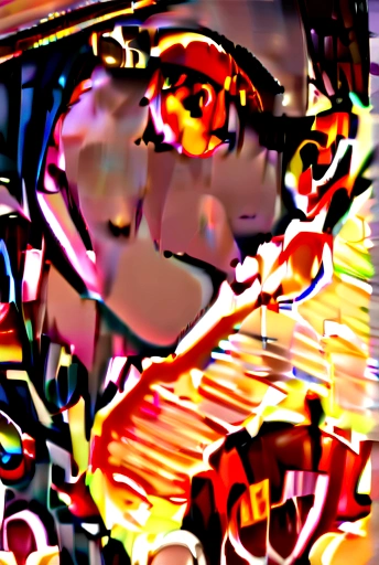 absurdres, highres, ultra detailed, 1girl, solo, extremely detailed eyes, starfish, seashell, shell, flower, hat, hair ornament, jewelry, straw hat, looking at viewer, sunglasses, hat flower, drinking straw, hairclip, earrings, red flower, tinted eyewear, yellow flower, bangs, english text, multicolored hair, orange flower, black hair, ring, cup, long hair, orange-tinted eyewear, food, brown hair, portrait, shell hair ornament