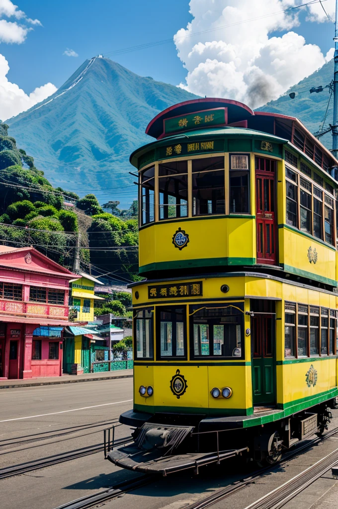 Rikshaw train tram bus running in darjeeling city