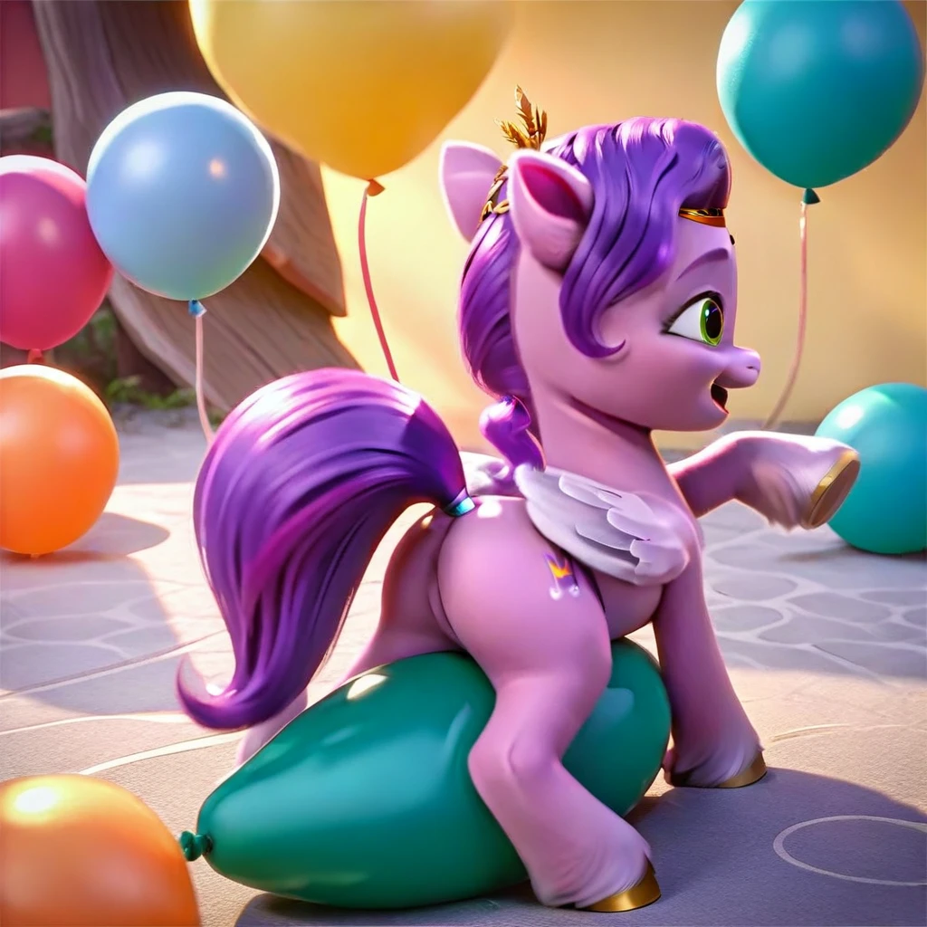 score_9, score_8_up, score_7_up, score_6_up, score_5_up, score_4_up,
female, pegasus, Pipp Petals, solo, looner, nonpop, balloon nonpop, detailed background, party, selfie, fanservice, plot, balloon fetish, balloon support, 3d, hd, 4k, solo,
safe, rating safe,
spread legs, plot, blowing up balloons, balloon blowing, wide hips, arched back, overinflated balloon, tight balloon, necked balloon, translucent balloon, white star print on balloon, balloon inflation,
motion blur, bouncing, squeaking, noisy, loud,
My Little Pony: Make Your Mark, My Little Pony: A New Generation, cinematic, dynamic angle, depth of field, bloom, subsurface scattering