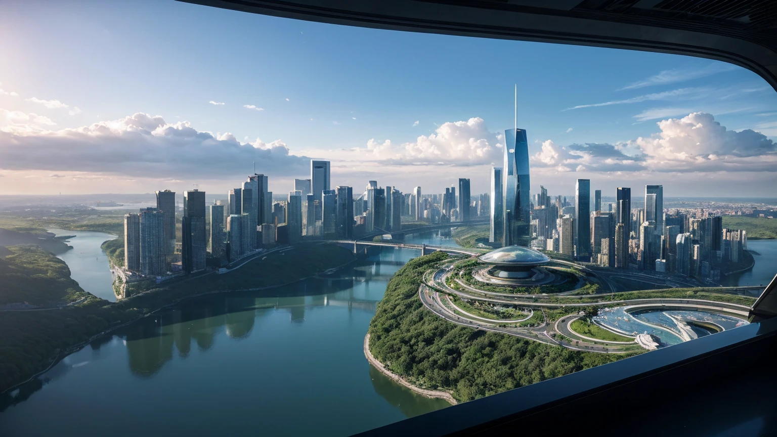 (Best quality,4K,8K,A high resolution,Masterpiece:1.2),Ultra-detailed,(Realistic,Photorealistic,photo-realistic:1.37),Futuristic floating city,Futuristic technology,Huge urban high-tech tablet platform,Airship,Floating in the sky,Futuristic city,Small airships around,High-tech hemispherical platform,Colorful lights,Advanced architecture,modernn architecture,skyscrapper,Access the cloud,Scenic beauty,view over city,Impressive design,Blend seamlessly with nature,energetic and vibrant atmosphere,Futuristic transportation system,Parking is suspended,Transparent path,Lush greenery,Sky gardens,cascading waterfalls,Magnificent skyline,reflections on the water,Sparkling river,Architectural innovation,futuristic skyscrapers,Transparent dome,The shape of the building is unusual,Elevated walkway,Impressive skyline,Glowing lights,Futuristic technology,Minimalist design,Scenic spots,Panoramic view,Cloud Piercing Tower,Vibrant colors,epic sunrise,epic sunset,Dazzling light display,magical ambiance,The future city,Urban Utopia,LuxuryLifestyle,Innovative energy,sustainable development,Smart city technology,Advanced infrastructure,Tranquil atmosphere,Nature and technology live in harmony,Awesome cityscape,Unprecedented urban planning,Architecture connects seamlessly with nature,High-tech metropolis,A cutting-edge engineering marvel,The future of urban living,Visionary architectural concept,Energy-efficient buildings,Harmony with the environment,A city floating above the clouds,Utopian dreams become reality,The possibilities are endless,State-of-the-art transportation network,Green energy integration,Innovative materials,Impressive holographic display,Advanced communication system,Breathtaking aerial view,Quiet and peaceful environment,Modernist aesthetics,Ethereal beauty