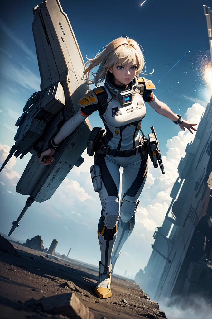 (((best quality))),(((ultra detailed))),(((masterpiece))),illustration,space battle,futuristic spacecrafts,sleek design,powerful cannon,determined pilots,battered ship,erratic weapon fire,dark background,flashes of weapons fire,engine trails,intense battle,hypnotic effect,survival stakes,excitement,tension,human ingenuity,exploration risks,sacrifices,raw power,indomitable spirit,unknown frontier