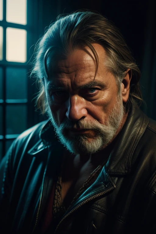Charles, Bukowski, Dark photo: realistic epic, soft cinematic portrait, Adobe Lightroom, photographic lab, highly detailed, faded, art by Greg Rutkowski and Artgerm ,neutral colors: 1,2), (HDR: 1,4) , (soft colors:1.2), hyperdetailed, (Artstation:1.4), cinematic, warm lights, dramatic light, (intricate details:1.1), complex background, (Rutkowski:0.66), (blue and orange:0.4)