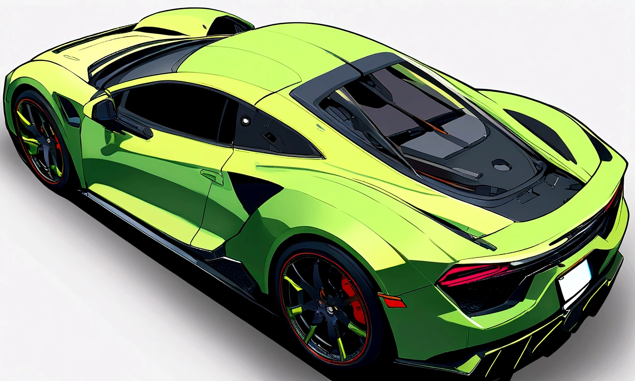 Background cyberpunk with sports car