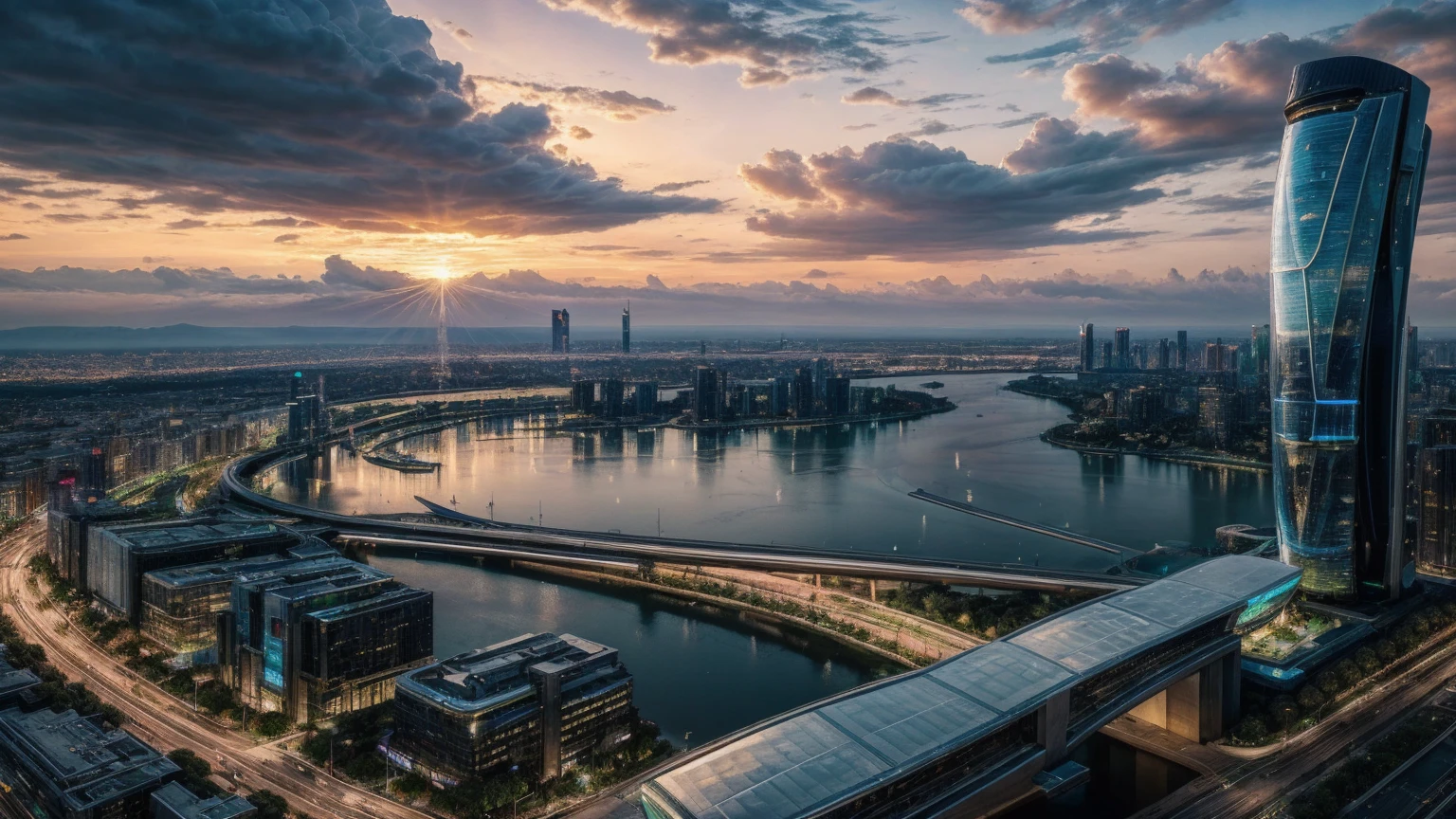 (Best quality,4K,8K,A high resolution,Masterpiece:1.2),Ultra-detailed,(Realistic,Photorealistic,photo-realistic:1.37),Futuristic floating city,Futuristic technology,Huge urban high-tech tablet platform,Airship,Floating in the sky,Futuristic city,Small airships around,High-tech hemispherical platform,Colorful lights,Advanced architecture,modernn architecture,skyscrapper,Access the cloud,Scenic beauty,view over city,Impressive design,Blend seamlessly with nature,energetic and vibrant atmosphere,Futuristic transportation system,Parking is suspended,Transparent path,Lush greenery,Sky gardens,cascading waterfalls,Magnificent skyline,reflections on the water,Sparkling river,Architectural innovation,futuristic skyscrapers,Transparent dome,The shape of the building is unusual,Elevated walkway,Impressive skyline,Glowing lights,Futuristic technology,Minimalist design,Scenic spots,Panoramic view,Cloud Piercing Tower,Vibrant colors,epic sunrise,epic sunset,Dazzling light display,magical ambiance,The future city,Urban Utopia,LuxuryLifestyle,Innovative energy,sustainable development,Smart city technology,Advanced infrastructure,Tranquil atmosphere,Nature and technology live in harmony,Awesome cityscape,Unprecedented urban planning,Architecture connects seamlessly with nature,High-tech metropolis,A cutting-edge engineering marvel,The future of urban living,Visionary architectural concept,Energy-efficient buildings,Harmony with the environment,A city floating above the clouds,Utopian dreams become reality,The possibilities are endless,State-of-the-art transportation network,Green energy integration,Innovative materials,Impressive holographic display,Advanced communication system,Breathtaking aerial view,Quiet and peaceful environment,Modernist aesthetics,Ethereal beauty