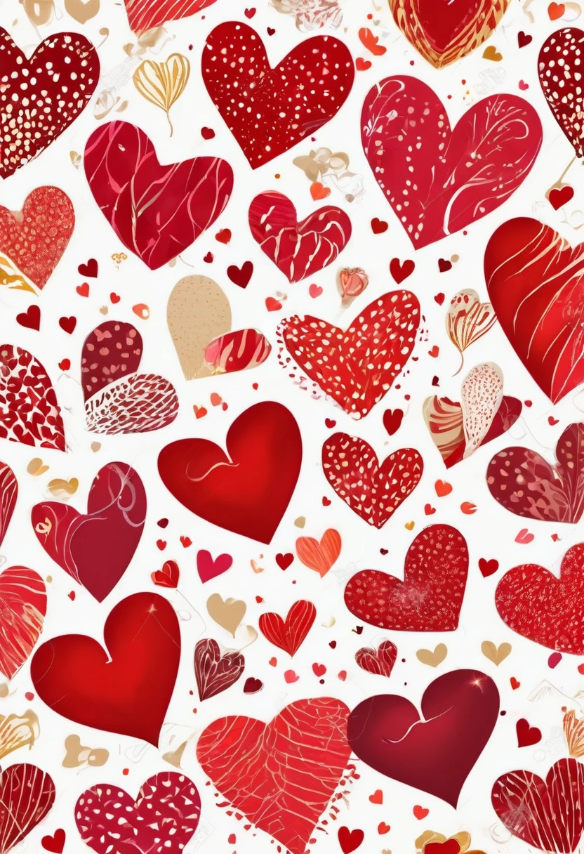 Seamless pattern with Heart on a white background royalty illustration, many Heart, several Heart, red Heart, Heart, falling Heart, theme, Lovely:2, Repeating pattern. Seamless, Seamless pattern design, Beautiful high resolution, joy, printing, Warm color--seeds are happy, spot, pattern art, charming, Repeating Pattern