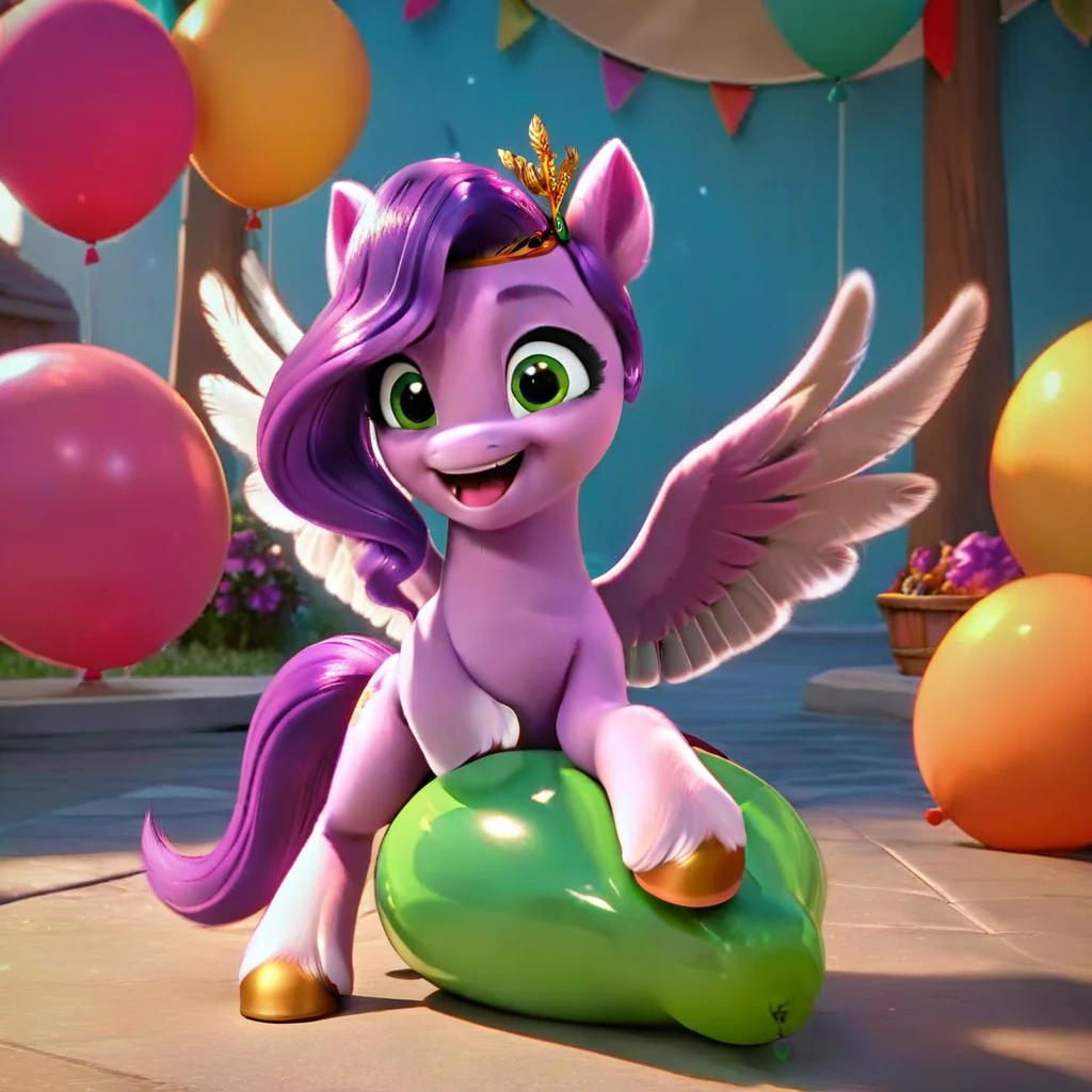 score_9, score_8_up, score_7_up, score_6_up, score_5_up, score_4_up,
female, pegasus, Pipp Petals, solo, looner, nonpop, balloon nonpop, detailed background, party, selfie, fanservice, plot, balloon fetish, balloon support, 3d, hd, 4k, solo,
safe, rating safe,
spread legs, plot, blowing up balloons, balloon blowing, wide hips, arched back, overinflated balloon, tight balloon, necked balloon, translucent balloon, white star print on balloon, balloon inflation,
motion blur, bouncing, squeaking, noisy, loud,
My Little Pony: Make Your Mark, My Little Pony: A New Generation, cinematic, dynamic angle, depth of field, bloom, subsurface scattering
