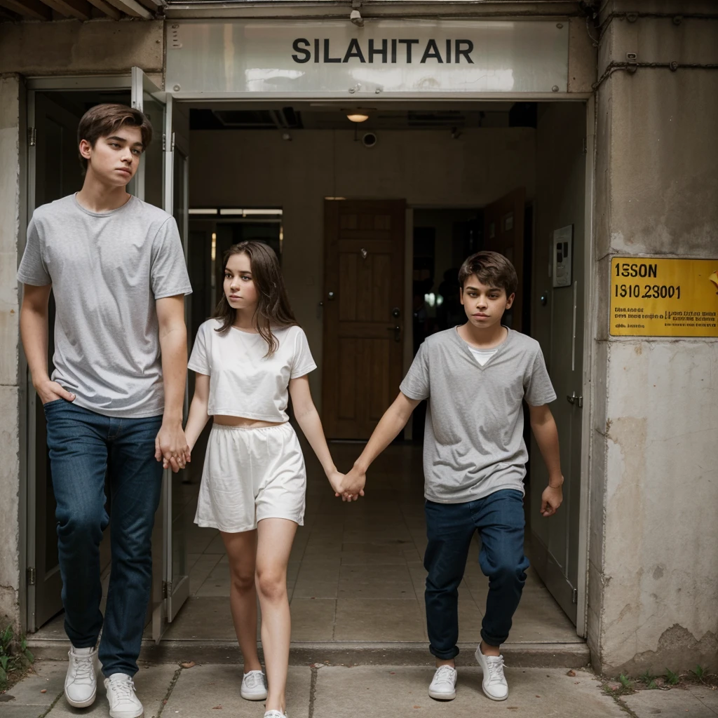 a girl leaves with a boy holding hands, while a sad young man watches them from afar