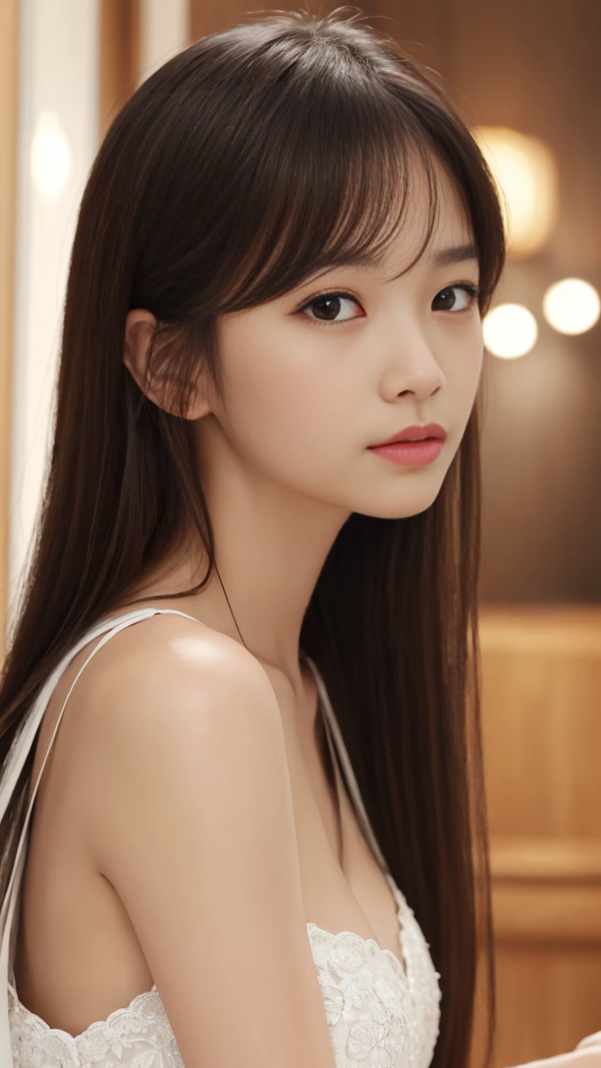 16K、Photorealistic、Highest quality、masterpiece、Ultra-high resolution、RAW Photos、Realistic、Bright lighting、Face Light、Smooth Professional Lighting、looking at the camera、alone、Adult female、Beautiful woman、so beautiful、Realistic skin texture、Glowing Skin、Moisturized Skin、Realistic eye and facial details、Perfect Style、Model Body Type、Beautiful Eyes、Big eyes、Inconspicuous tear bags、slim、Medium sized big breasty nails aren't long、Very short hair、Black Hair、black eye、seems to be happy、Beautiful hip line、(((ビジネスsuit)))、(((office)))、(((suit)))、White dress shirt、Black jacket、