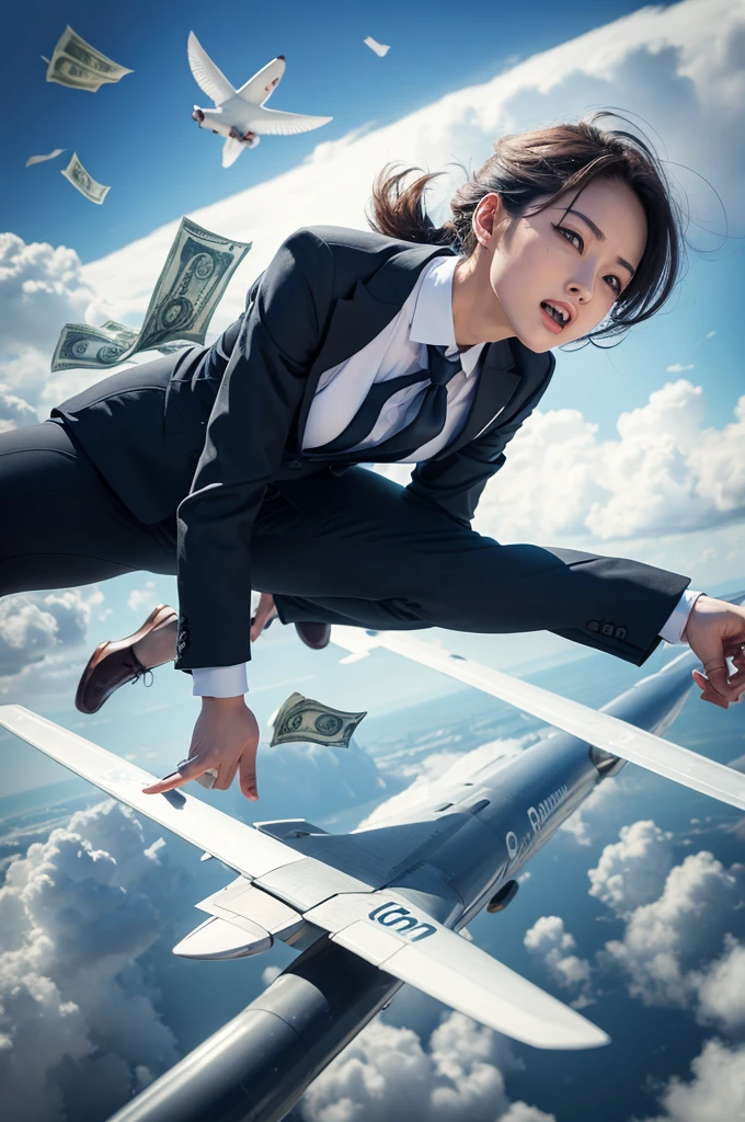 money flying