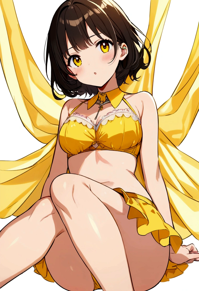 Anime with hot yellow lingerie