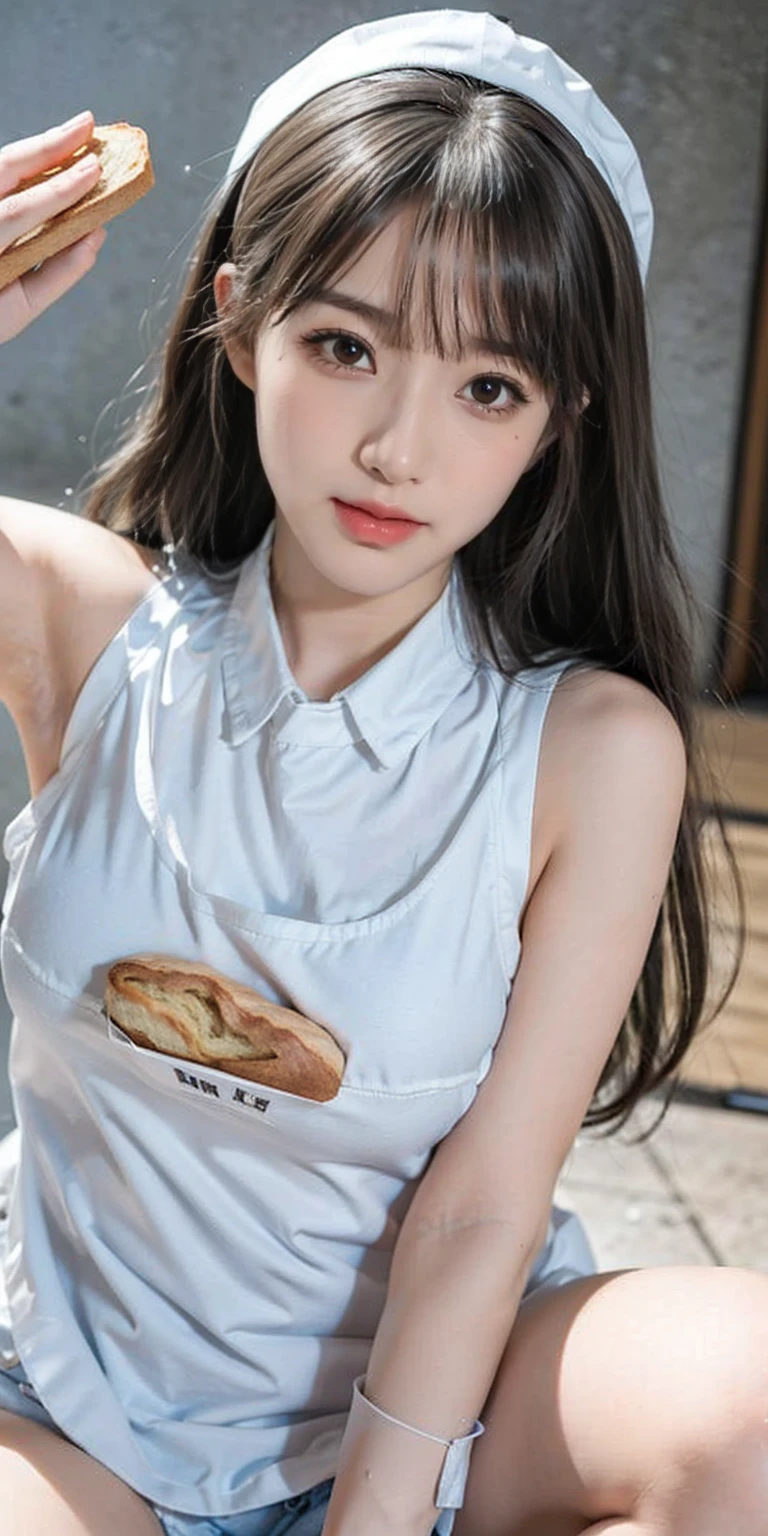 (((Low - Angle:1.4)))、((One hand raised))、((She is wearing a colorful and pop blouse and apron.)),(;have big bread))、(((Spread your legs:1.4)))、,(((beautiful armpits:1.2)))、High resolution、Bakery、****************、smile、Finished as in the picture、white and beautiful skin、Focus on small breasts、((beautiful５This finger))、Bakeryの制服を着ています、最high quality、High resolution、Very detailed、masterpiece、Live Shooting:2、Genuine:2、photoGenuineistic:2、very delicate and beautiful、Fine details、Textured skin、Full Shot、、(beautiful face:2)、hot pants、Putting on makeup、Perfectly balanced legs:1.5), Looking at the camera, Angle from above, (((hot pants))), High resolution、未来のBakery、Delicious bread that women will love、Looking at the camera、smile、Finished as in the picture、、(((I have a big loaf of bread)))、(((cute smile)))、((((Eat delicious bread)))))、((I love bread))、(front focus piece:1.3), 
、Cute Apron、Rainbow Apron、Bakeryの制服を着ています、明るすぎるNatural light、Shining sunlight、最high qualityのディテール, Japanese Girls,1 girl, 8K, RAW Photos, 最high quality, Ticker:1.2, Very detailedなRAWカラー写真, Professional photos, (reality, photoGenuineisticです:1.37), (Very detailedな皮膚:1.2), 超High resolutionな, (Lenz 50mm),,絶妙にFine grain,Look at the person watching,Pretty face, Just Mile:1.05),Wide Hips,Straight hair,,Light pink inner color、 white and fine skin、(Very detailedな8K cg:1.2), (hyper Genuineistic:1.35), (photoGenuineisticです:1.45), (reality:1.4), 

(背景はBakery:1.1)、Sexy upward glance, 、Very detailed、masterpiece、最high quality、Ultra-high resolution energy A、8KのHigh resolutionにより、Transparency as shown in the photo、Fine grain、Expression of gradation、Perfect anatomical figure ,hard disk、Ticker (English) 、 Nikon Z9 80mm Lens ,、明るすぎるNatural light、Shining sunlight、、Ultra slim body、Slender model figure、beautiful姿勢、, 最high quality, 8K, RAW Photos, Confused, Award-winning portraits, shy smile, shy smile, , Delicate girl,, Digital SLR, View your viewers, Frank, Sophisticated, Thin arms, Professional Lighting, Film Grain, chromatic aberration, (Fine grainと顔:1.0), Live Shooting、(((A portrait of extreme beauty)))、((Glowing Skin))、1 girl、16 year old beautiful girl from Prague、Bright expression、((Platinum Blonde Hair))、[Big blue eyes that sparkle like jewels]、Shiny skin、silky super long Straight hair、eyeliner、beautiful前髪、Hair around the eyes、最high quality、Very detailed、Film Light、Intricate details、High resolution、Very detailed))、Detailed Background、8KUHD、Digital SLR、Soft Light、high quality、Film Grain、Fujifilm XT3 、Shallow depth of field、Natural light、(((Spread your legs:1.4)))、Pieces fly、High resolution、Bakery、****************、smile、Finished as in the picture、white and beautiful skin、Focus on small breasts、最high quality、High resolution、Very detailed、masterpiece、Live Shooting:2、、neon hair clip,masterpiece、最high quality、
One girl,Ives Girl,beautiful照明,(((Anyone can see the D logo.:9)))