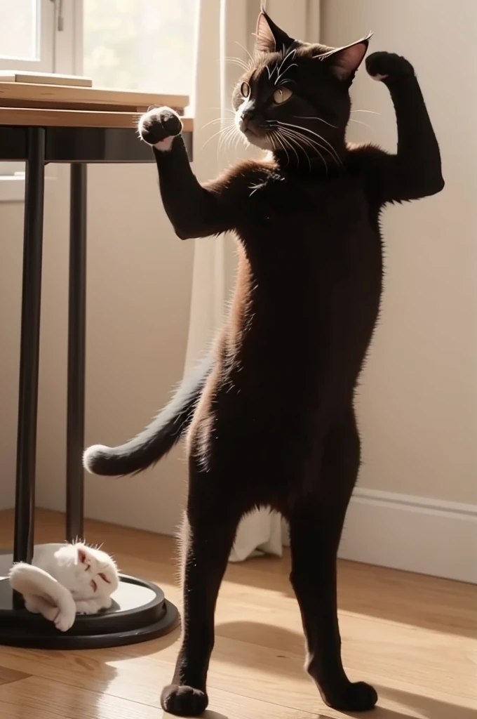 Video of a dancing cat