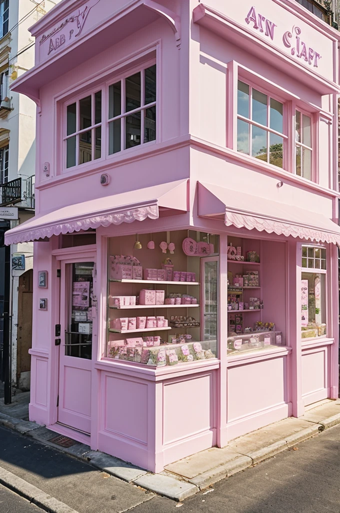 Baby Pink Artisan Ice Cream Shop
