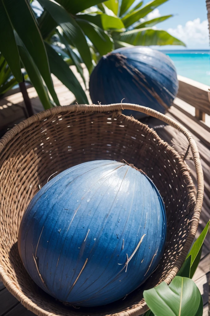 A blue coconut 