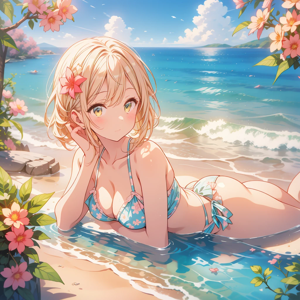 ☆、🎀、💛💛、☆☆、🌸、🌸、🌎☆、👙、🌊、