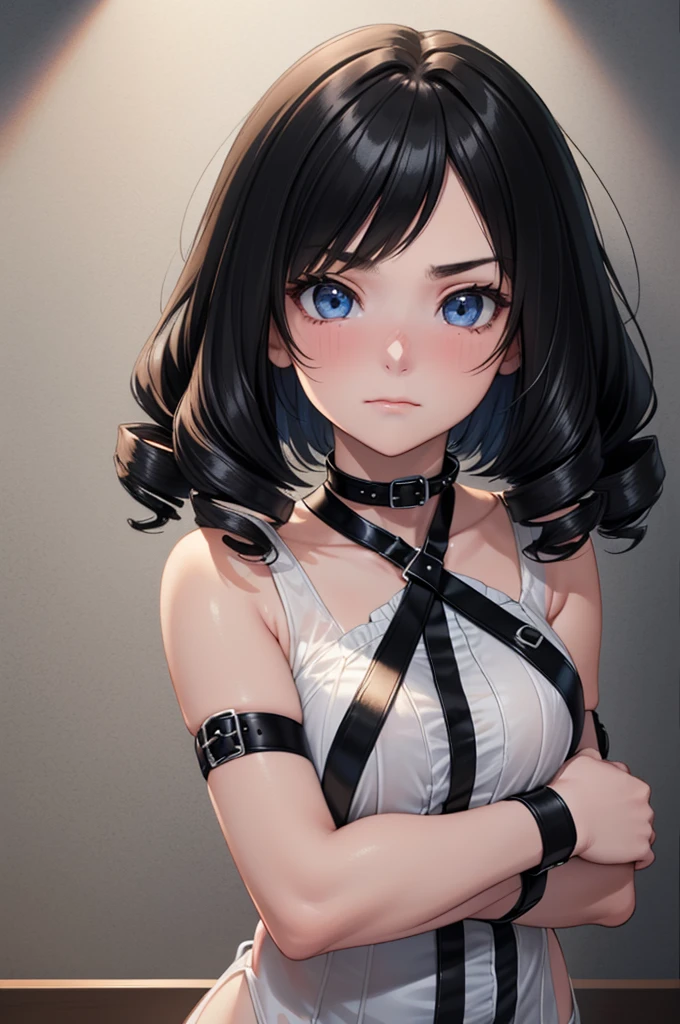 (best quality, masterpiece, uncensored, high quality, ultra detailed, extremely detailed CG, beautiful face, beautiful eyes, beautiful hair), solo, (1girl, (((black hair, streaked hair, Hair Flaps, short drill hair)))), (((((collar, clothing aside, see through))))), (((((extremely awesome detailed deep-silky-healthy-lackwarm-foundational-baby face))))), nsfw, 1girl, solo, uncensoredcompletely nude, (stationary restraints:1.4), (suspension:1.4), spread legs, arms behind back, frame binder, (extremely awesom e detailed and ribbon:1.3),(extremely awesome detailed deep-silky-healthy-lackwarm-foundational-soft-skin:1.1), (extremely awesome detailed gleaming skin), (extremely awesome detailed pretty face, extremely awesome detailed eyes, extremely awesome detailed shiny hair:1.2), (embarrassed, closed mouth:1.4), extremely awesome detailed dynamic lighting, extremely awesome detailed caustic, extremely awesome detailed deep shadows,(best quality, highres, absurdres, extremely awesome detailed CG unity 8K HDR wallpaper, perfect anatomy:1.1),(extremely awesome detailed realistic, extremely awesome detailed 3d:1.0)
