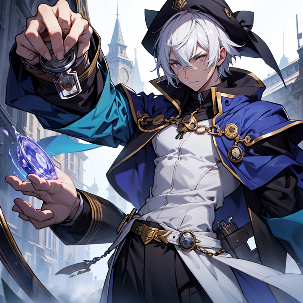 Male, alchemist, white eyes