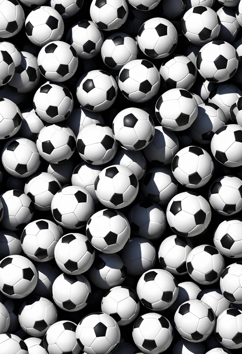 a black and white photo of a lot of 足ball balls, 足ball ball, flying 足ball balls, 1024x1024, 足ball, football, seamless texture, sports, Seamless game texture, ball, 一些ball形, Arnold Bronckhorst (Arnold Bronckhorst) of inspiration, Black and white spots, James Cowie (James Cowie) of inspiration,
