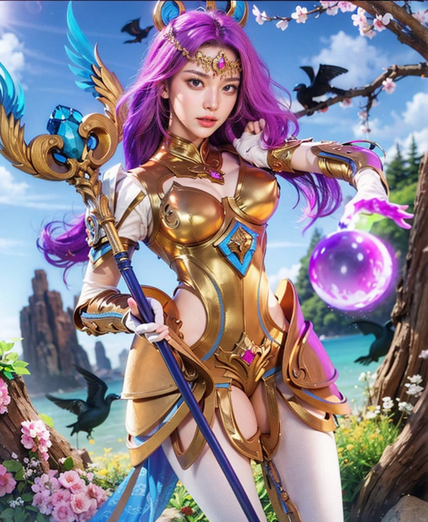 a close up of a girl or woman (K-Pop idol), detailed hair , big booobs , shadowbringers cinematic, 4 k detail fantasy, a beautiful fantasy empress, game cg, xianxia fantasy, xianxia hero, 2. 5 d cgi anime fantasy artwork, cinematic goddess close shot, ruan jia and artgerm, wow 4 k detail fantasy, hyper-detailed fantasy character, high definition, hyper- detailed,perfect, fantastic, detailed facial and body skin texture, detail vagina (pussy), detail eyes, detailed everything.