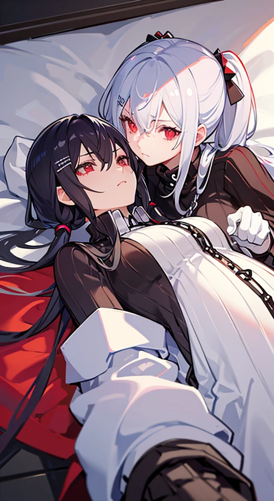 white color hair,animemanga girl, Comic style, the breasts are large, oppai, seductive anime girls, Breast nudity,holy sword,battlefiled,Stand with a sword,long whitr hair,Royal sister,Suspender black stockings,Half-open nun dress。The demon bends the spiral angle,Love long tail