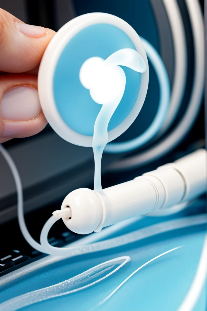 Sperm working infront of a pc