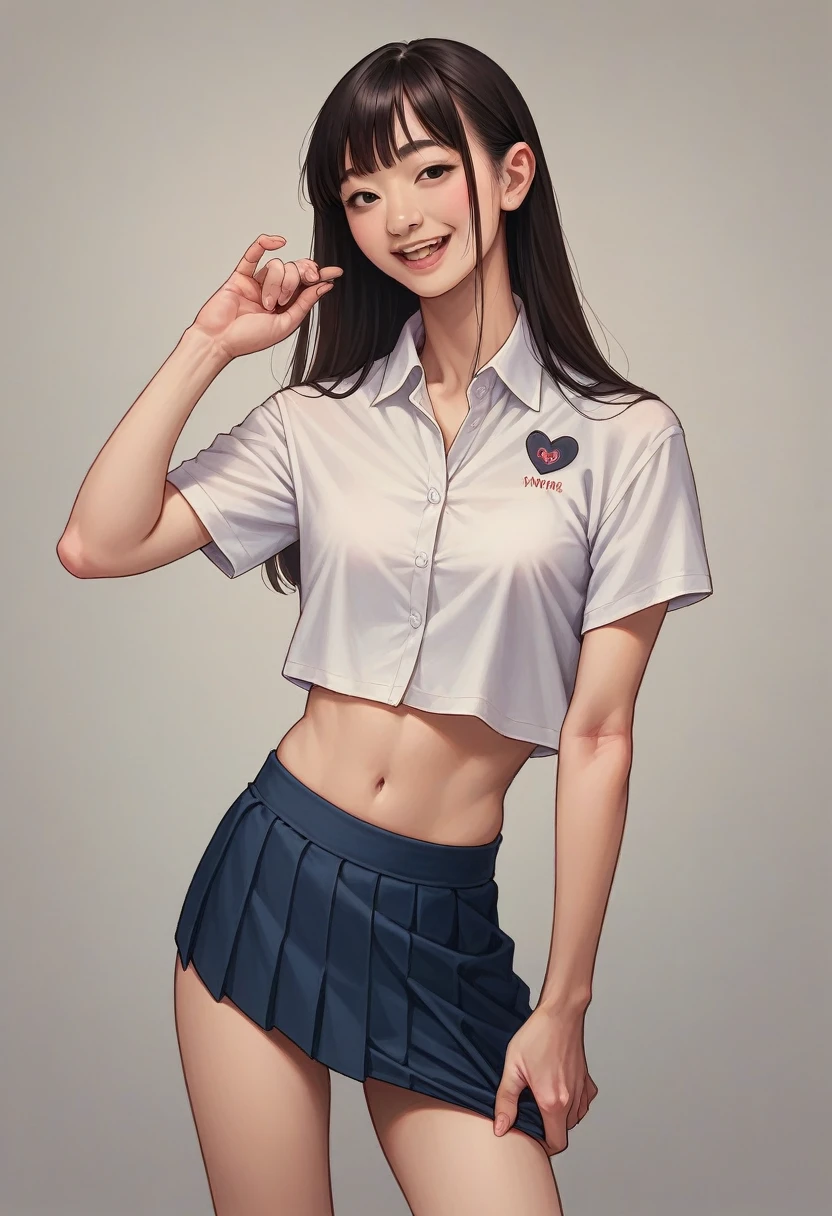 Realistic,asian,school girl,skinny,joyful,sexy,many boyfriends,