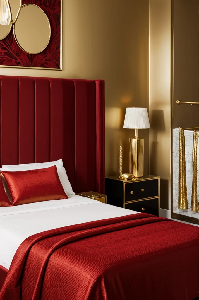 H Deco red with gold