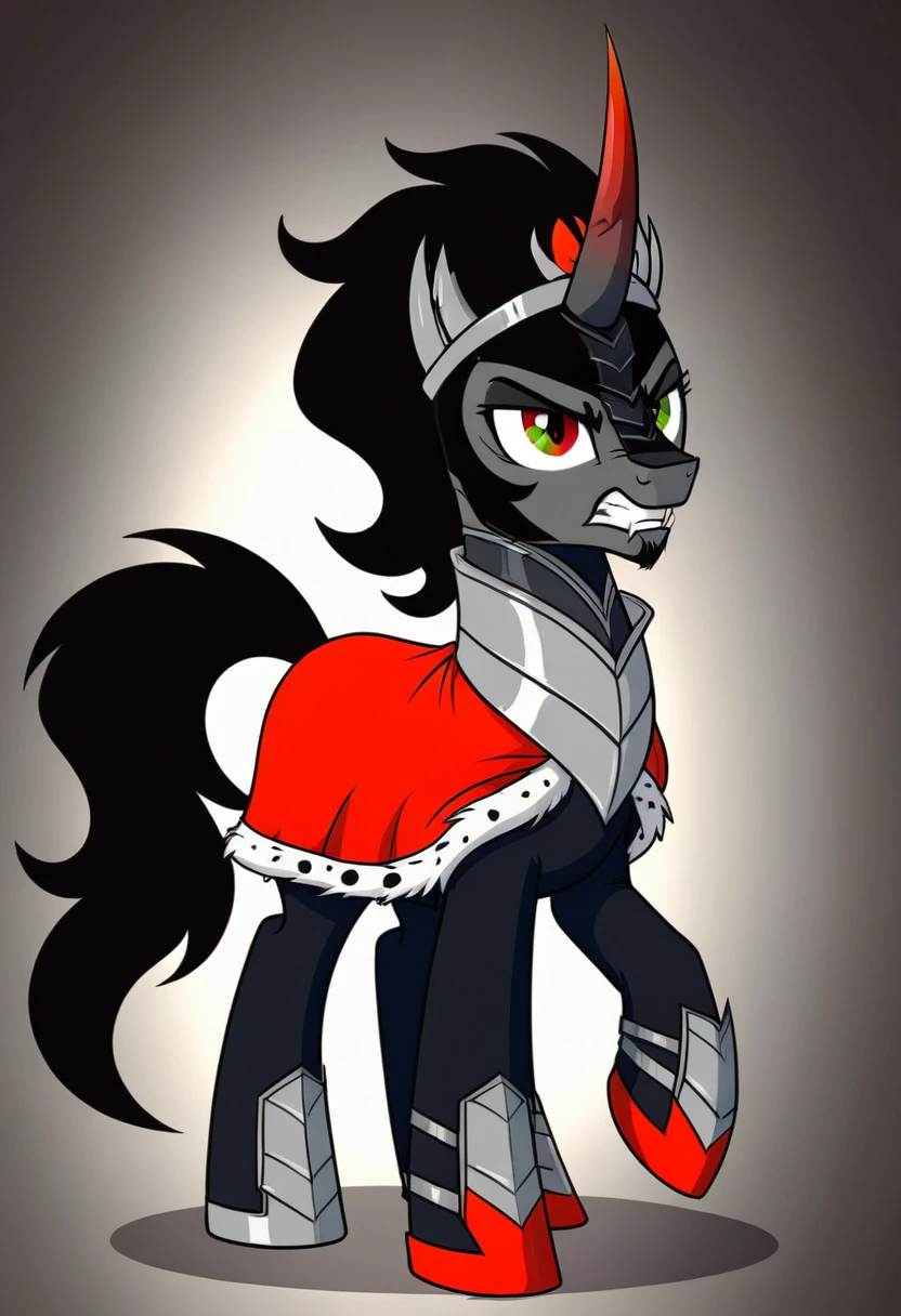 Pony . Black stocking King sombra angry