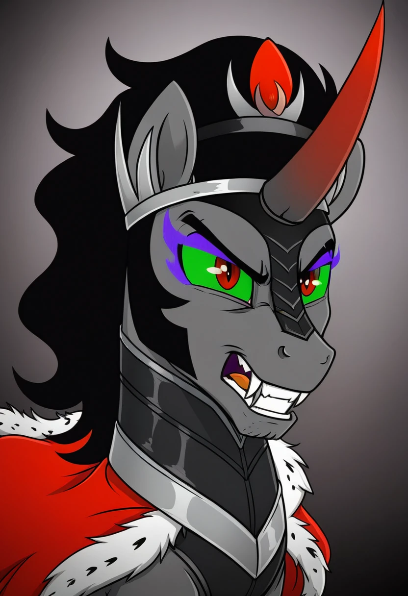 Pony . Black stocking King sombra angry