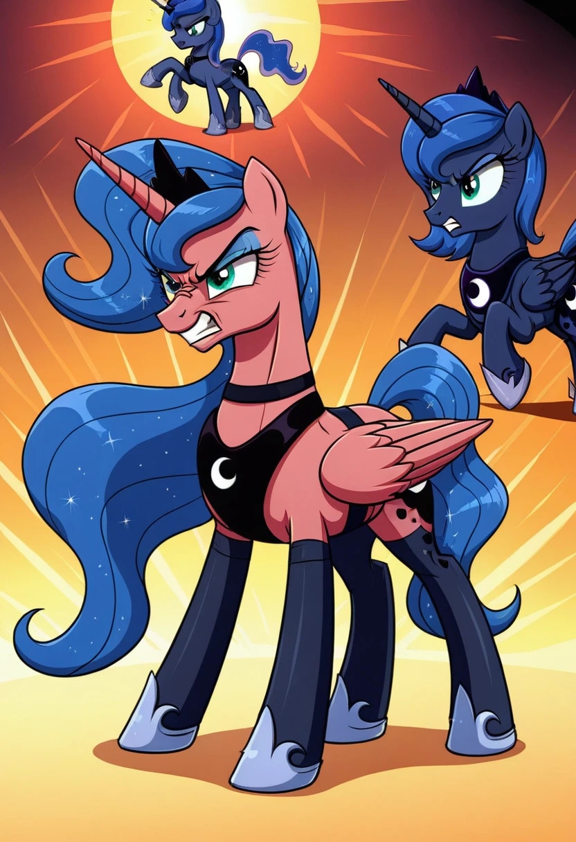 Pony sad nightmare moon in in fishnet tights b in fight Twilight sparkle pony