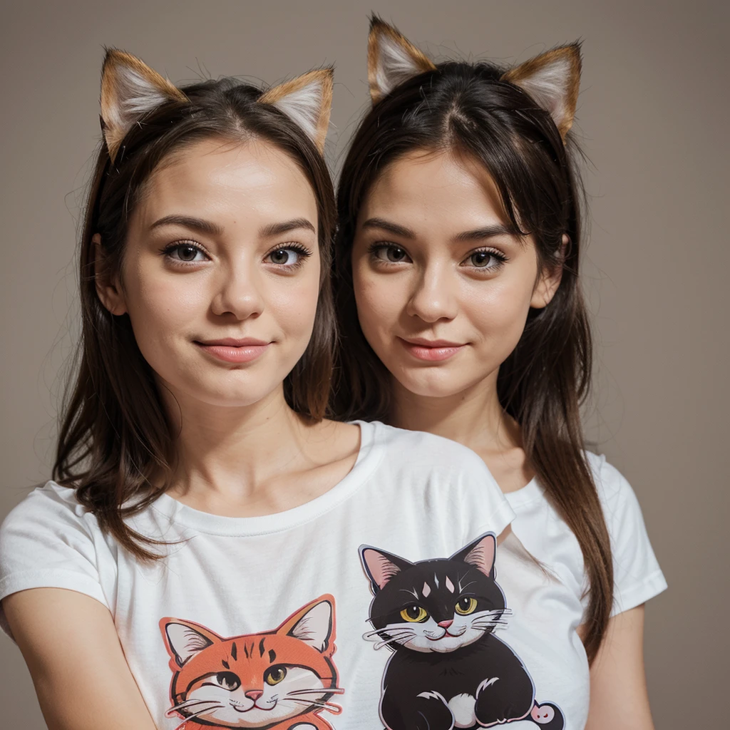 A cute and adorable cat cartoon, random face expression, random pose, vector sticker art, t-shirt design, high quality 8k, smooth lines, highly detailed, simple background.