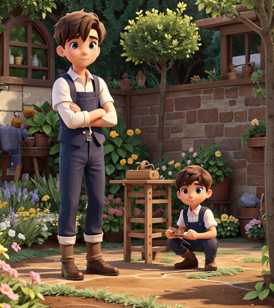 That to boys in garden