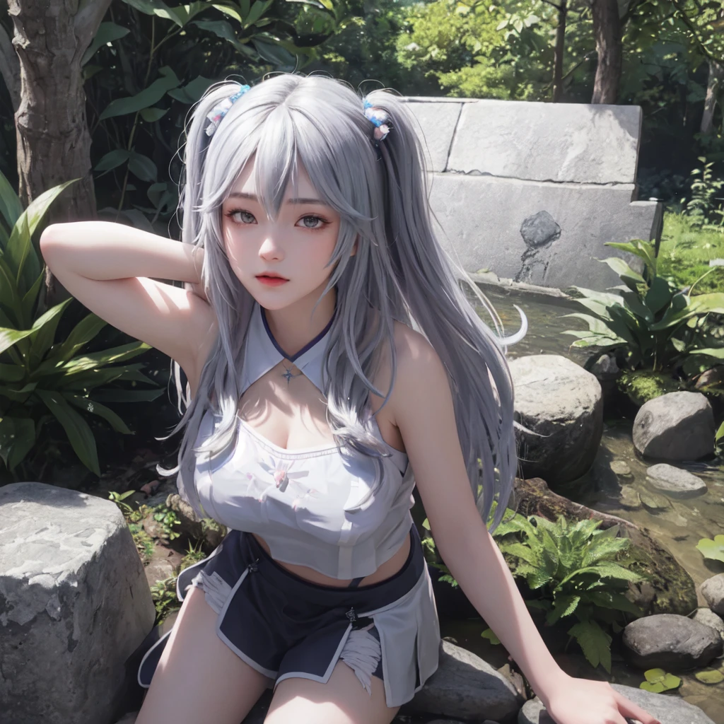 (best quality), masterpiece, Extremely detailed CG8K painting, high color, Extremely high color saturation, All colors are deepened, central composition, Extremely detailed light and shadow, The face and eyes are very detailed, medium length hair, sportswear, colorful clouds，beautiful nature，landscape，2 girls，2 girls，2 different girls，Pal，different girls