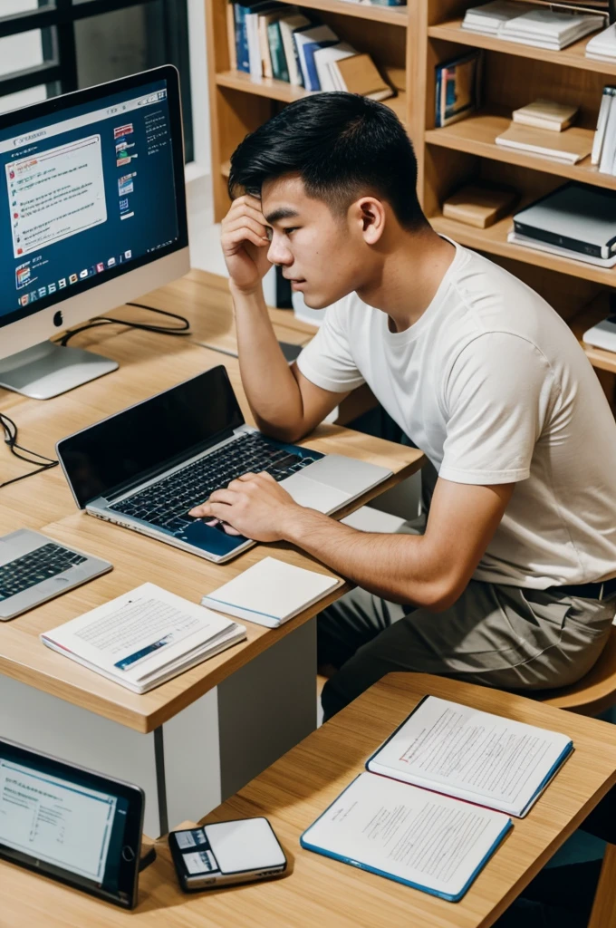 Tom is a student at a university in Bangkok. He studies digital technology and computer science. Every day, Tom follows a simple routine. Let’s look at Tom's daily life to learn about the present simple tense.