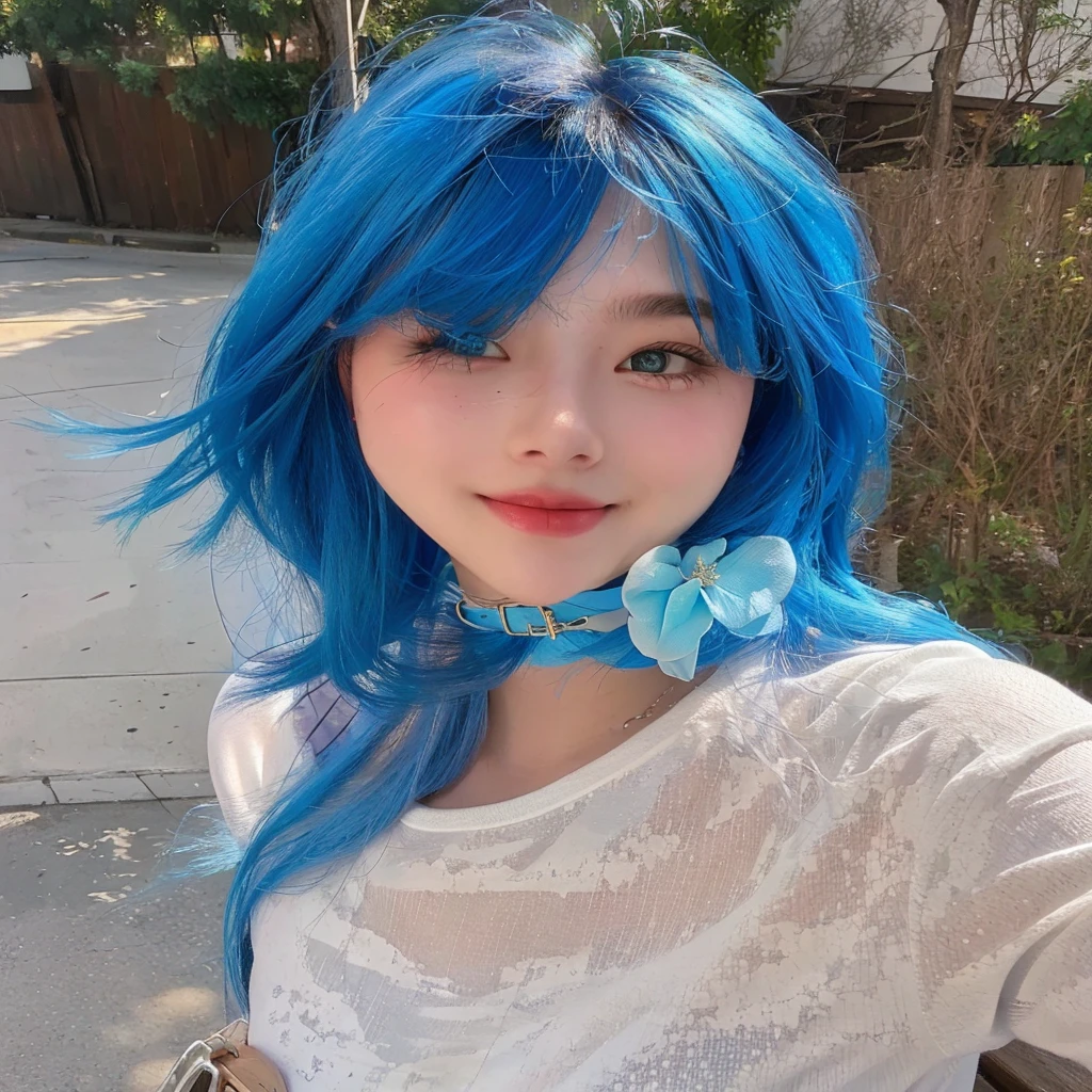 Blue Hair,pretty girl