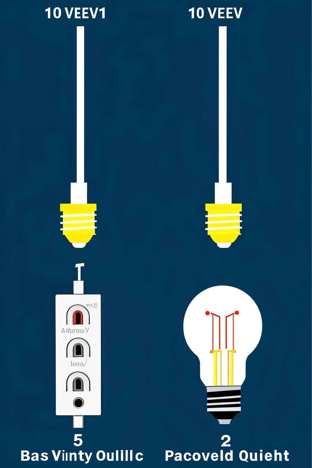 Create a basic electrical diagram powered by 110 volts to control 2 light bulbs and 2 outlets