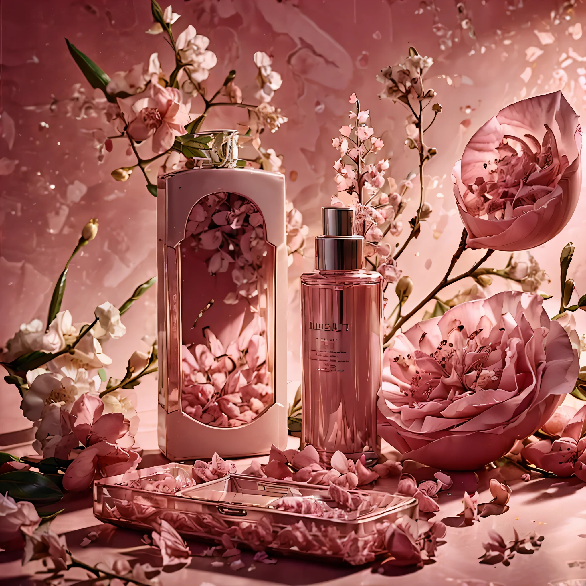 ((high resolution)),((Highest quality)),cosmetics,pink