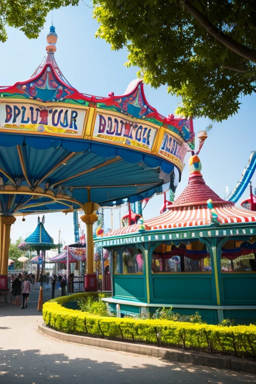 amusement park、Overlooking