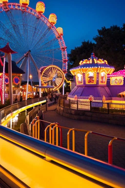 amusement park、Overlooking
