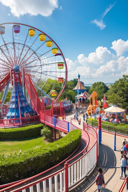 amusement park、Overlooking